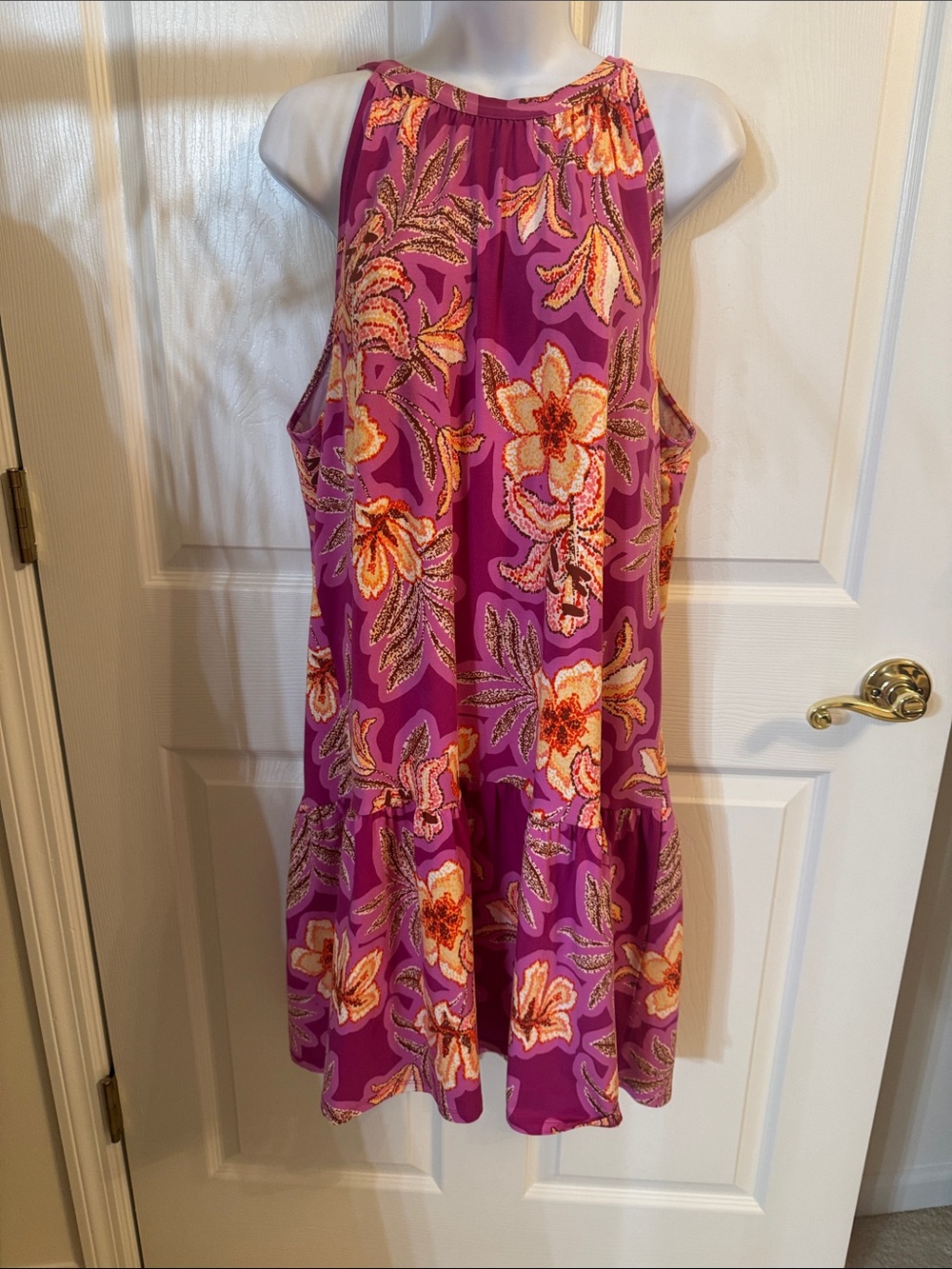 Floral Halter Swing Dress - Loft